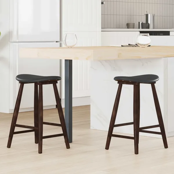 Chaises de salle à manger 2 pcs Marron Clair 46 x 37 x 63 cm
