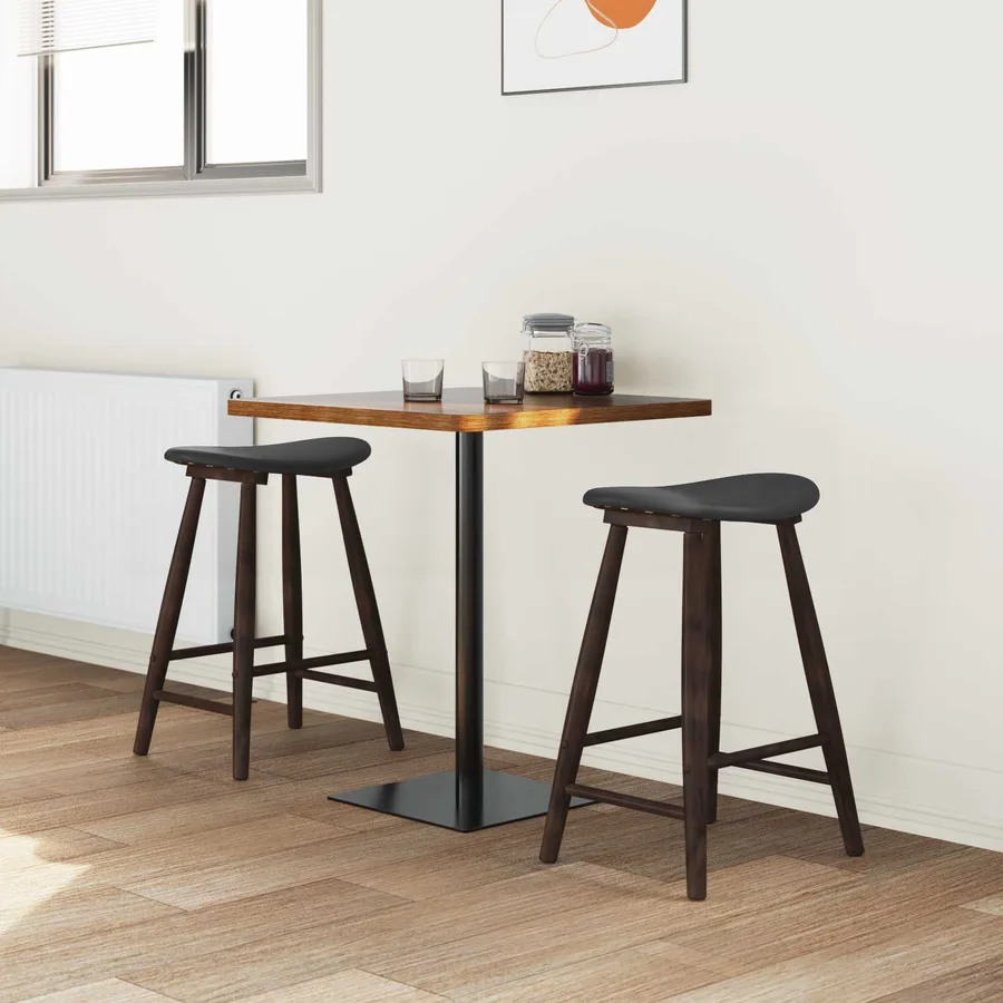 Chaises de salle à manger 2 pcs Marron Clair 46 x 37 x 63 cm - 3