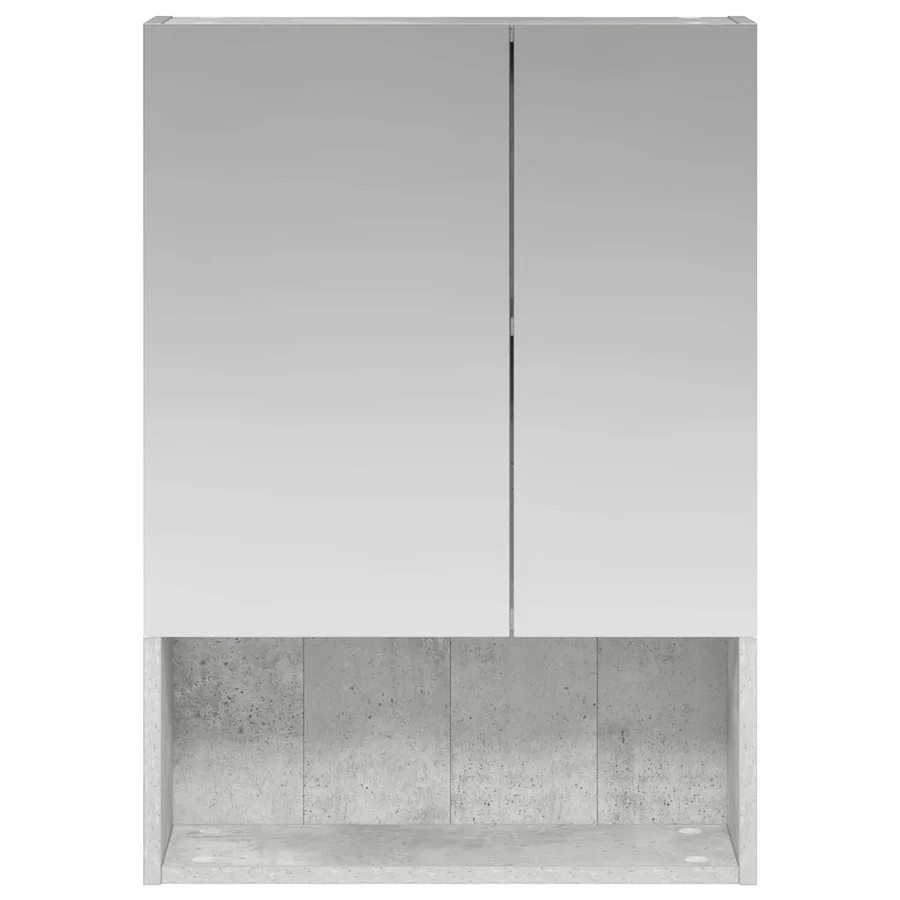 Armoire Miroir de Salle de Bain Gris béton 50 x 14,5 x 70 cm - 5