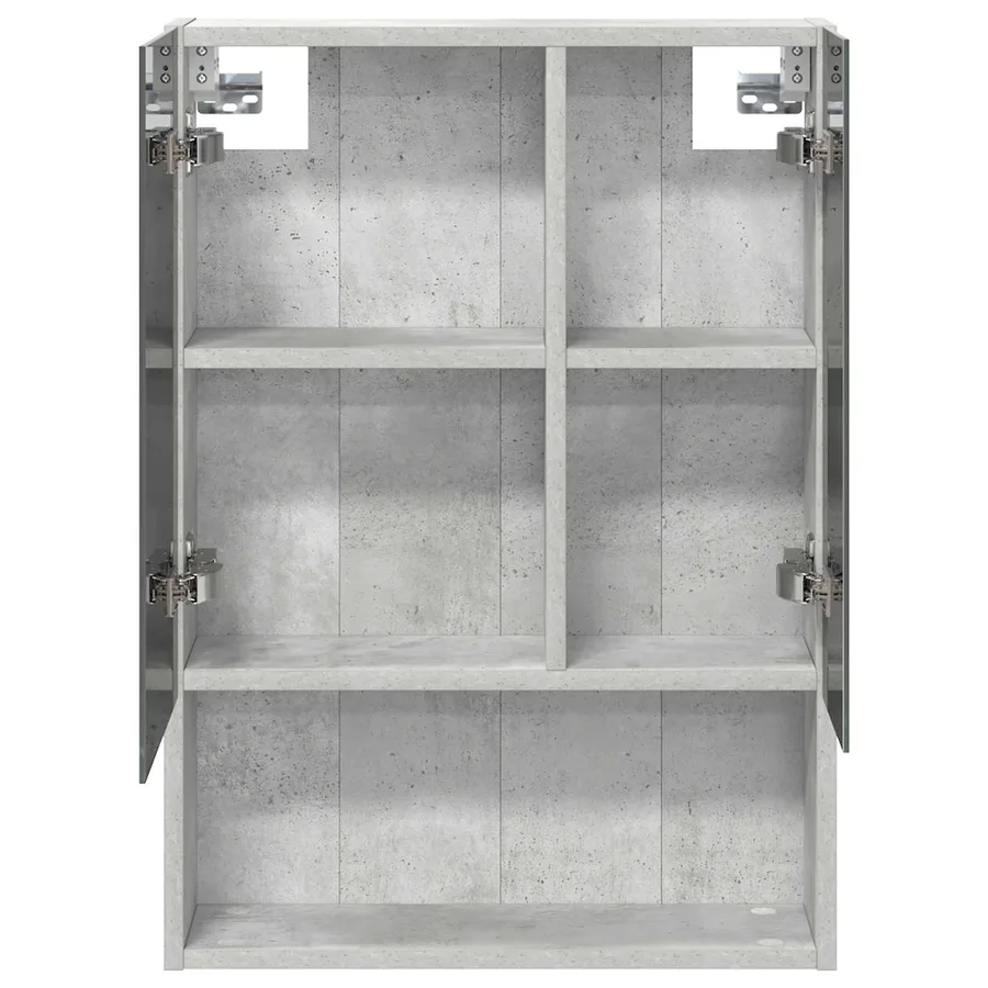 Armoire Miroir de Salle de Bain Gris béton 50 x 14,5 x 70 cm - 6