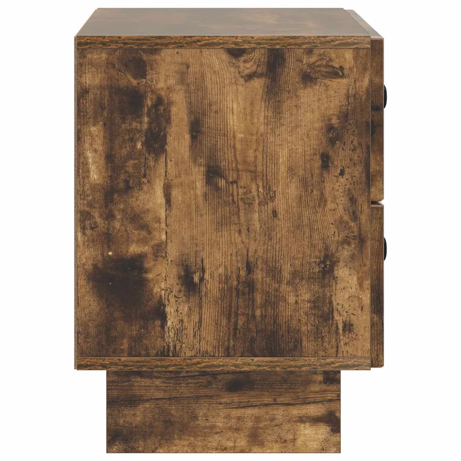 Cabinet de chevet avec tiroir Chêne fumé 62 x 34,5 x 47,5 cm - 6