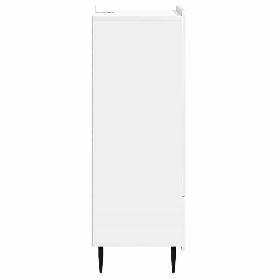 Buffet Blanc brillant 66 x 34,5 x 97 cm Bois d'ingénierie - 6