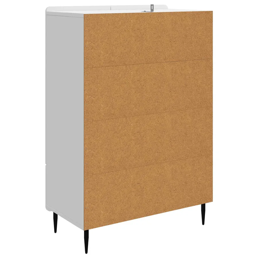 Buffet Blanc brillant 66 x 34,5 x 97 cm Bois d'ingénierie - 7