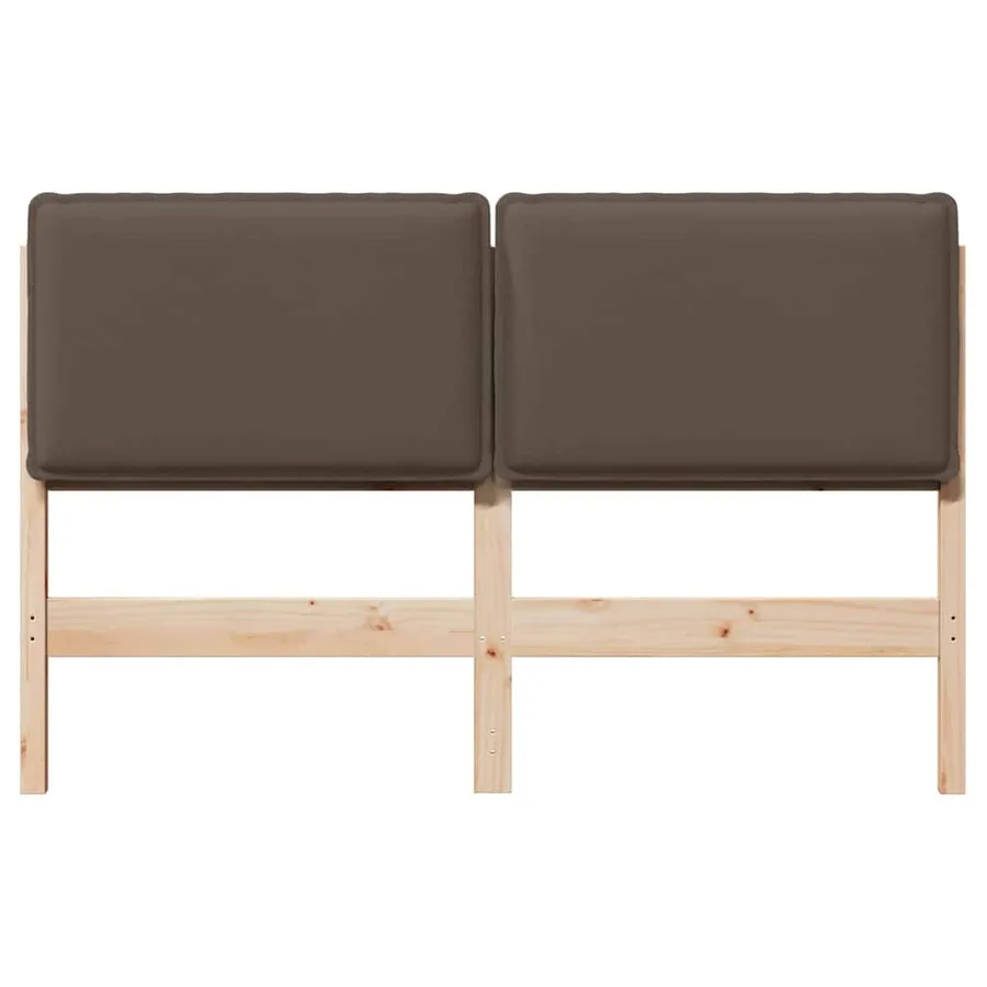 Tête de lit capitonnée Gris Naturel et Clair 135 cm Pin massif - 4