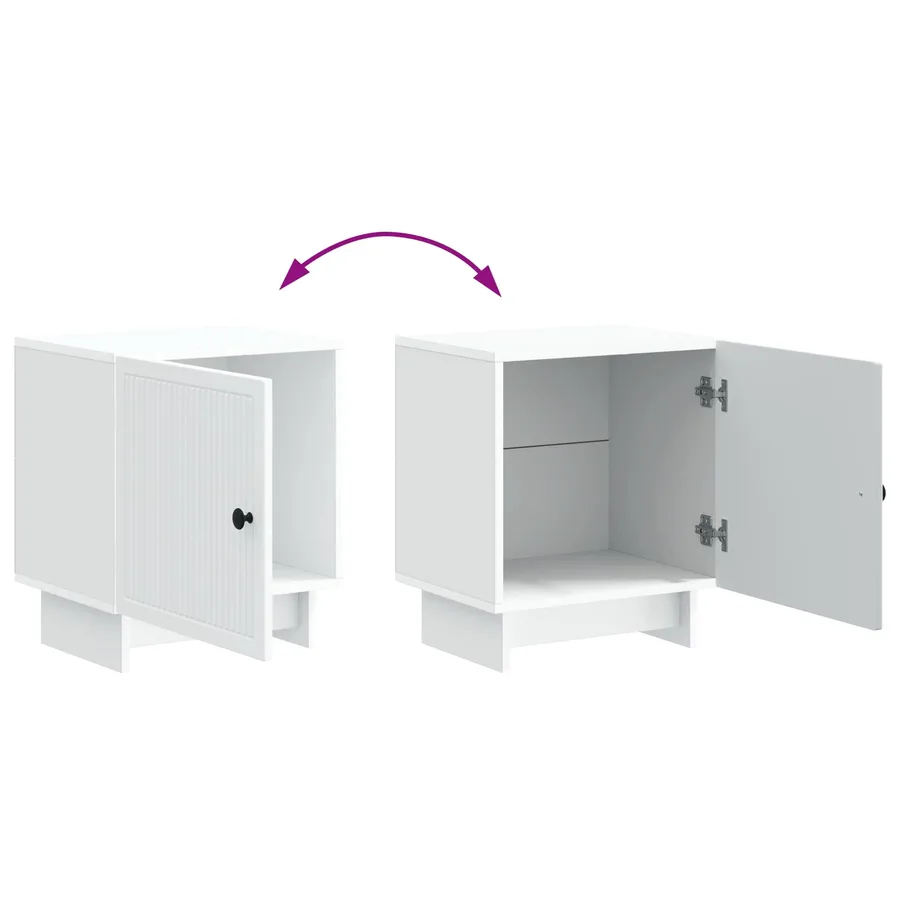 Cabinet de chevet 2 pcs Blanc 43 x 34,5 x 50 cm - 12