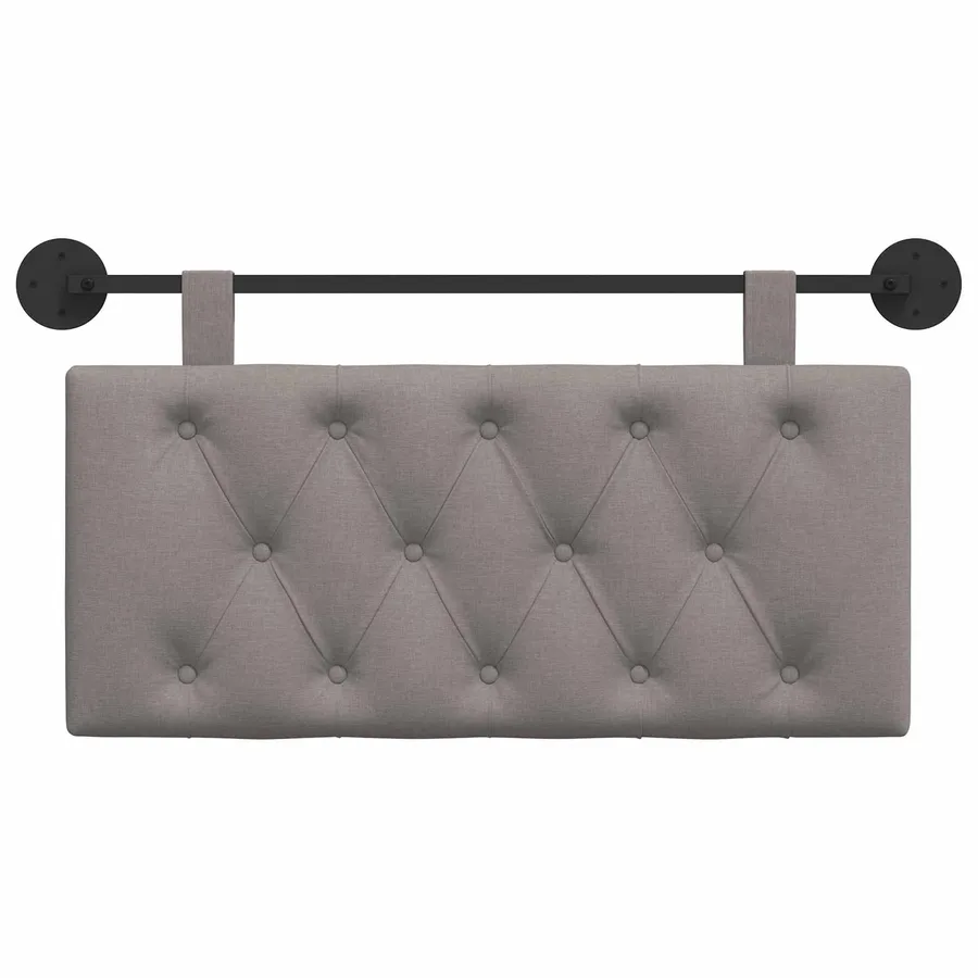 Tête de lit suspendue Taupe Tissu - 5