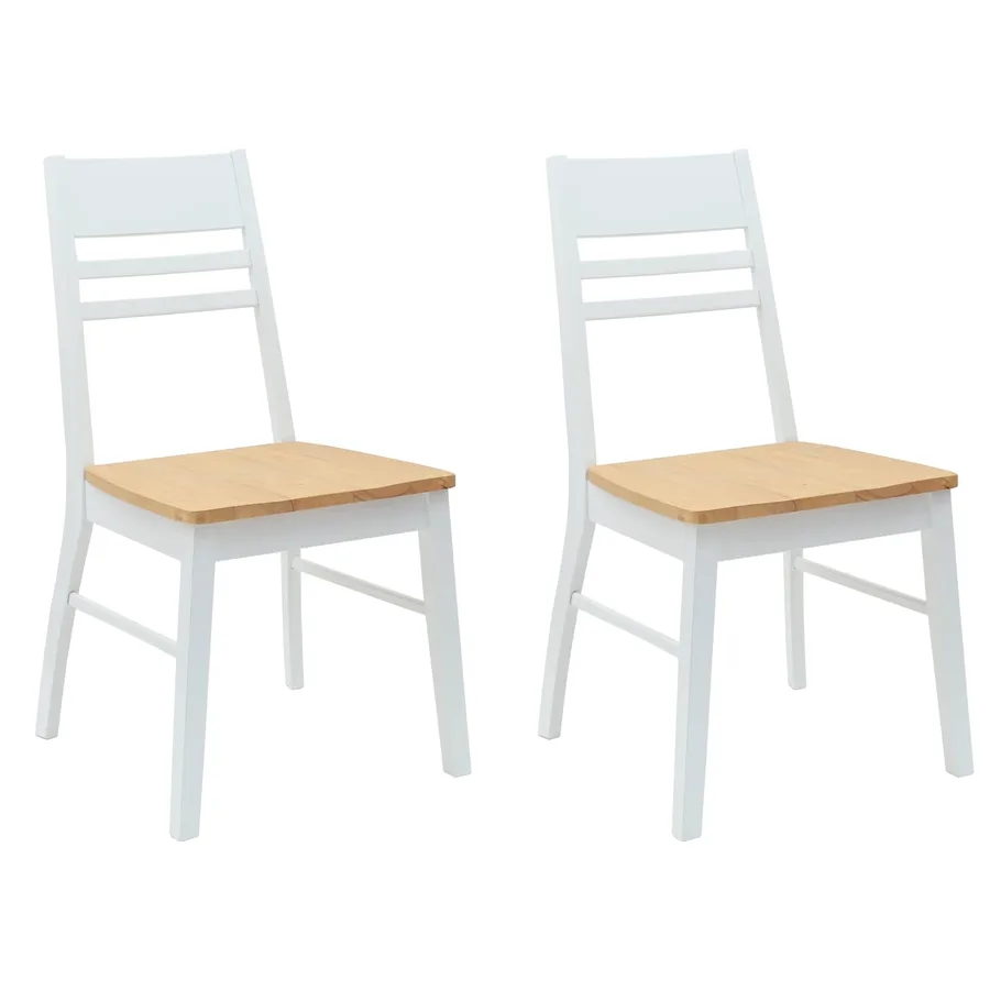 Chaises de salle à manger 2 pcs Blanc 43 x 54 x 89 cm - 2