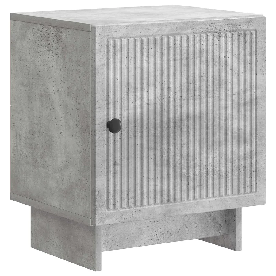 Cabinet de chevet Gris béton 43 x 34,5 x 50 cm - 2