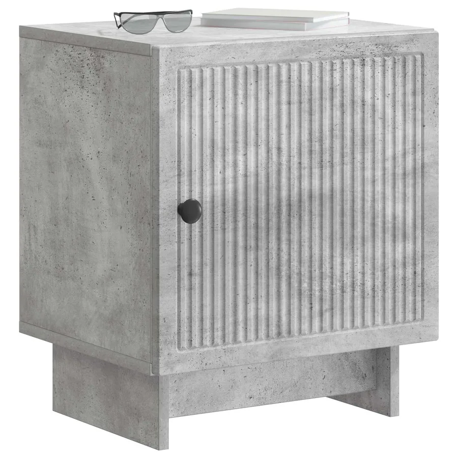 Cabinet de chevet Gris béton 43 x 34,5 x 50 cm - 3