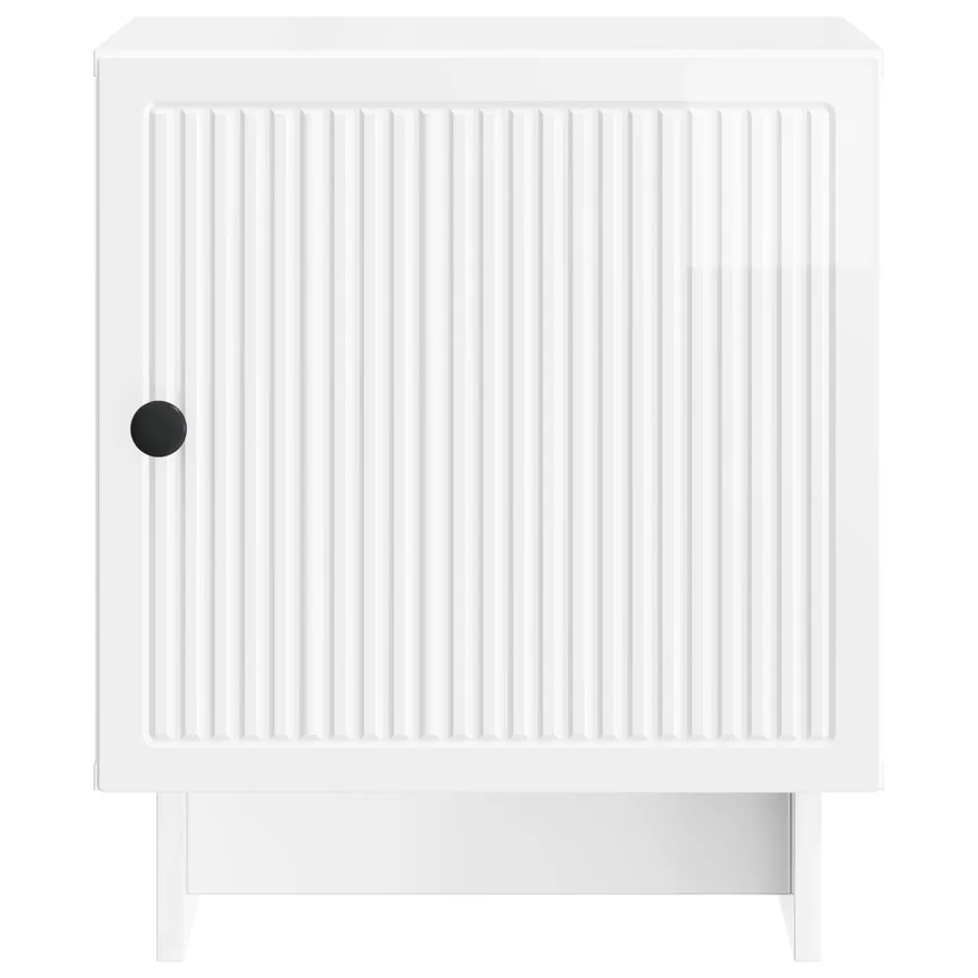 Cabinet de chevet Blanc brillant 43 x 34,5 x 50 cm - 5