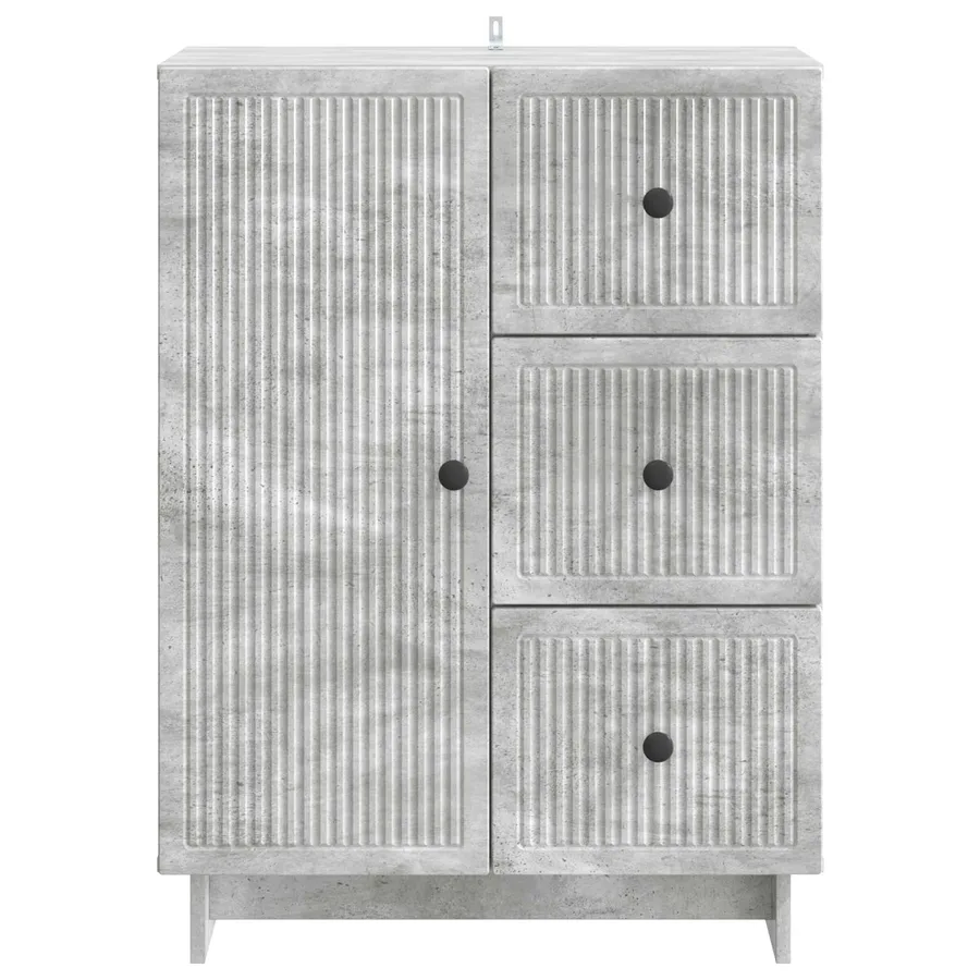 Buffet Gris béton 66 x 34,5 x 90 cm Bois d'ingénierie - 6