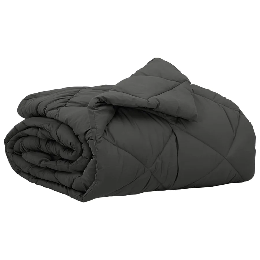 Duvet d'été simple Anthracite 220 x 135 cm Microfibre - 2