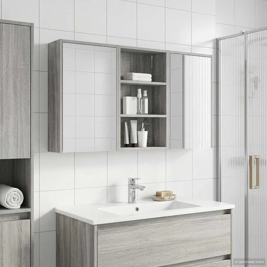 Ensemble de Meubles de Salle de Bain 3 pcs 126 x 16 x 62.5 cm - 4