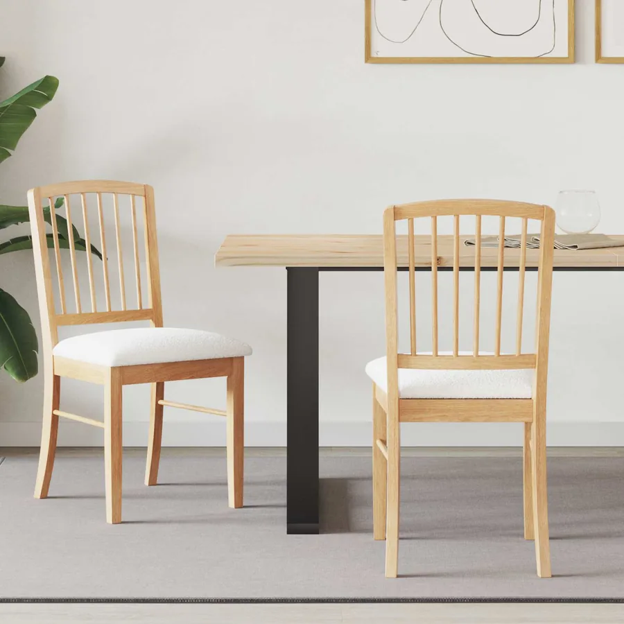 Chaises de salle à manger 2 pcs Naturel 50 x 52,5 x 91 cm
