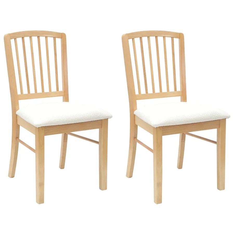 Chaises de salle à manger 2 pcs Naturel 50 x 52,5 x 91 cm - 2