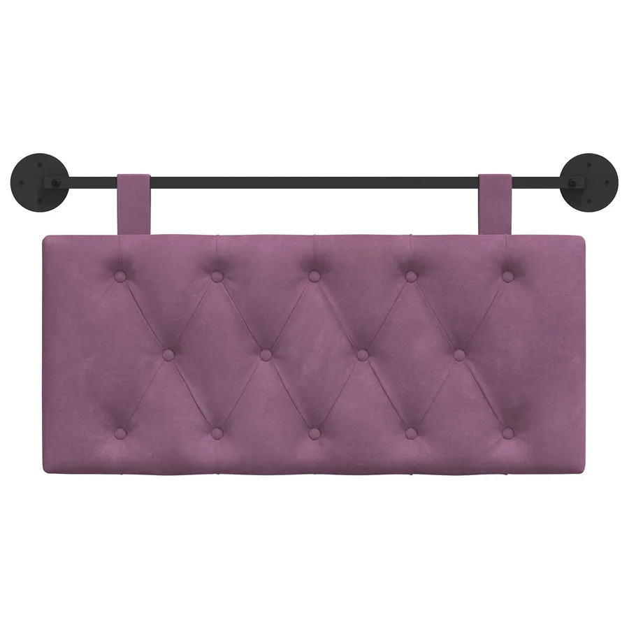 Tête de lit suspendue Avec lumière LED Pourpre Velours - 5