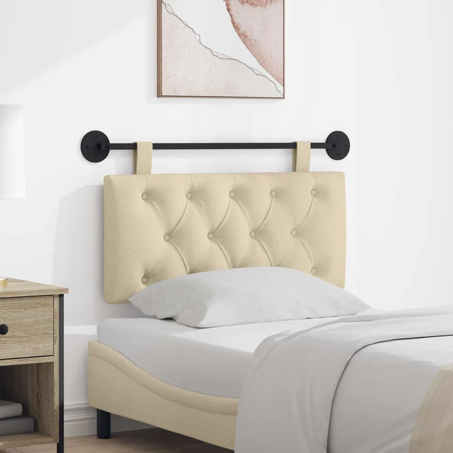 Tête de lit suspendue Crème Tissu