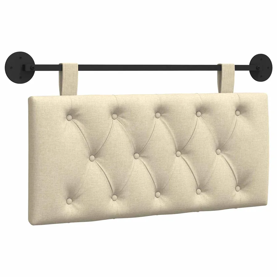 Tête de lit suspendue Crème Tissu - 2