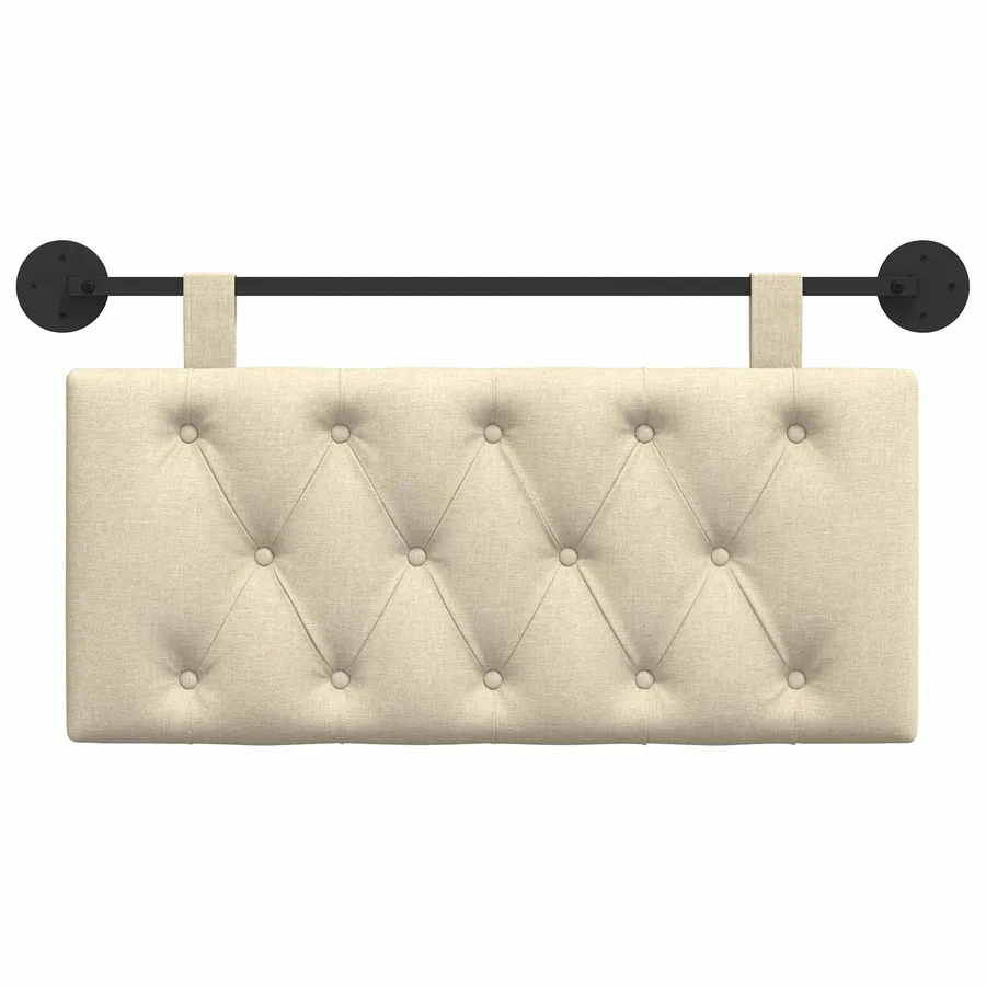 Tête de lit suspendue Crème Tissu - 5