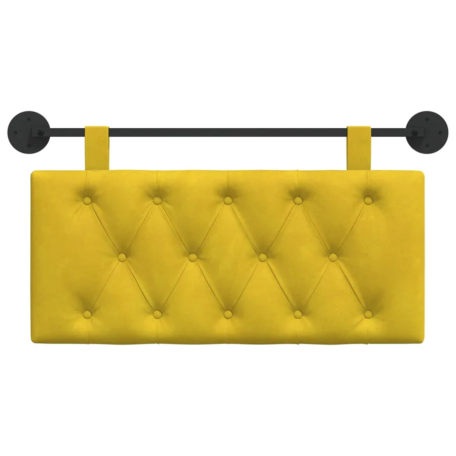 Tête de lit suspendue Avec lumière LED Jaune Velours - 5