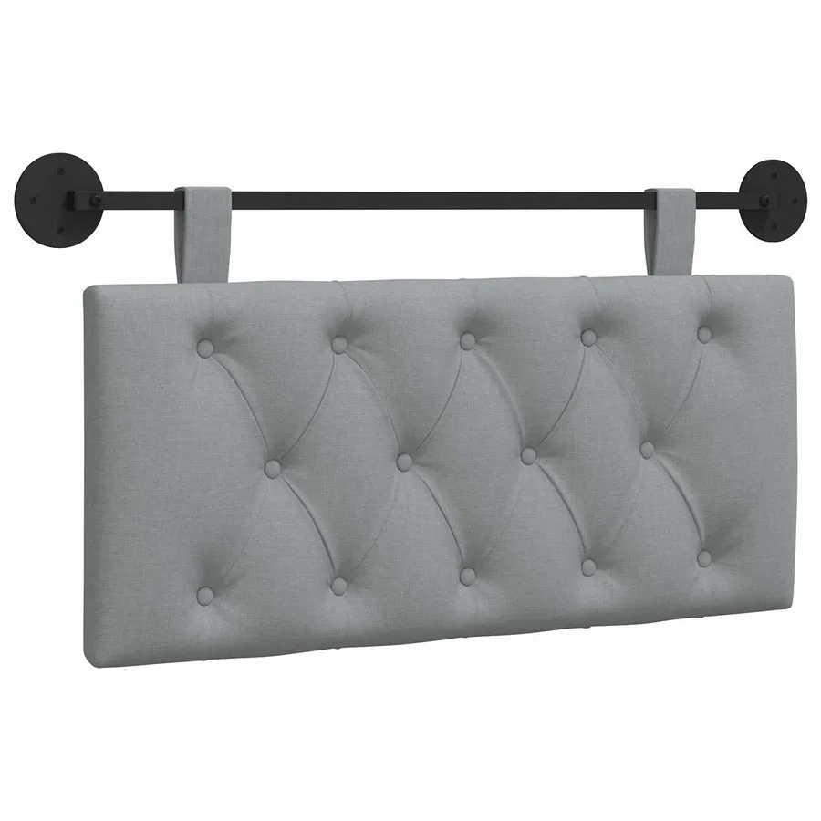 Tête de lit suspendue Gris clair Tissu - 2