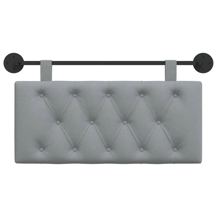 Tête de lit suspendue Gris clair Tissu - 5