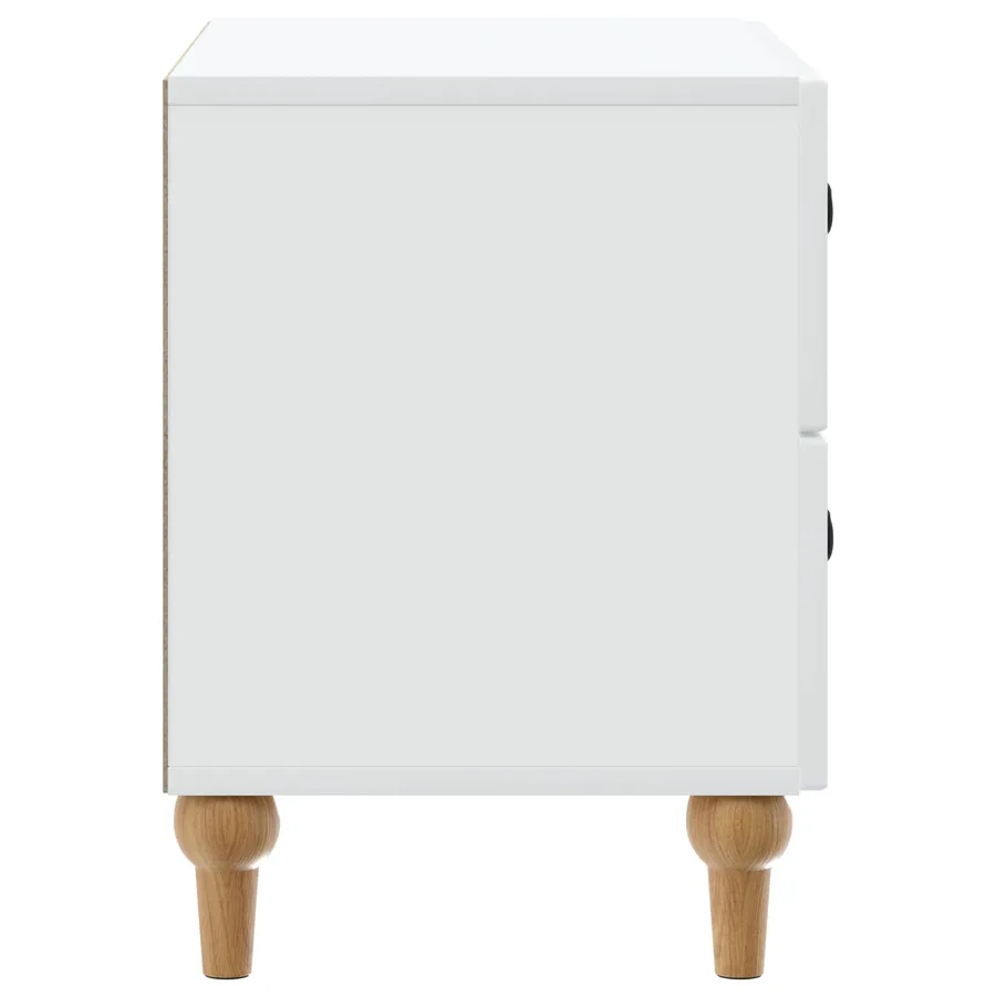 Cabinet de chevet Blanc 62 x 34,5 x 48 cm Bois d'ingénierie - 6