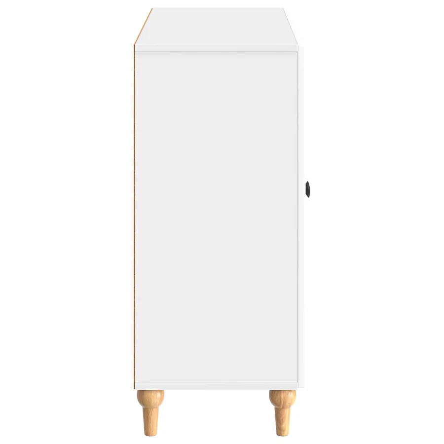 Buffet Blanc brillant 89 x 34,5 x 80 cm Bois d'ingénierie - 7