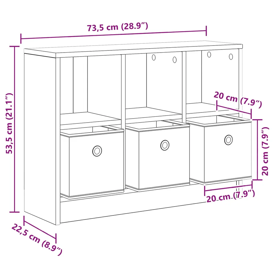 Buffet Chêne artisanal 73,5 x 22,5 x 53,5 cm - 12