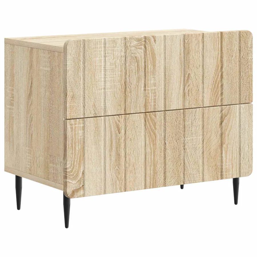 Cabinet de chevet avec tiroir Chêne Sonoma 62 x 34,5 x 49,5 cm - 2