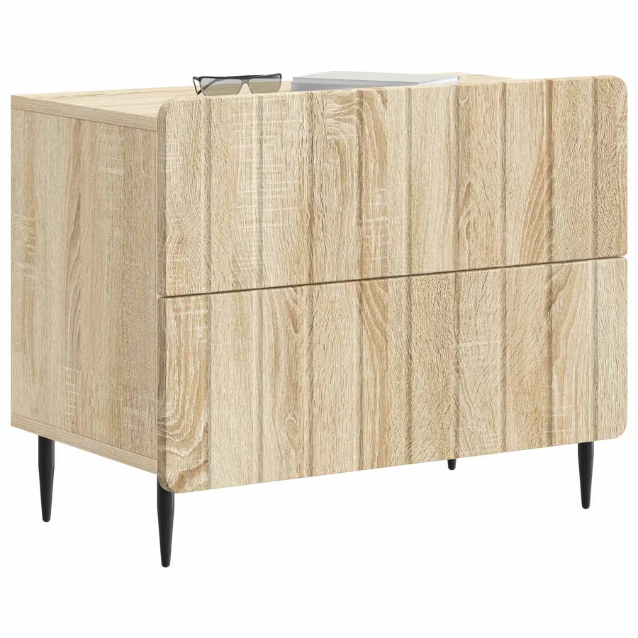 Cabinet de chevet avec tiroir Chêne Sonoma 62 x 34,5 x 49,5 cm - 3