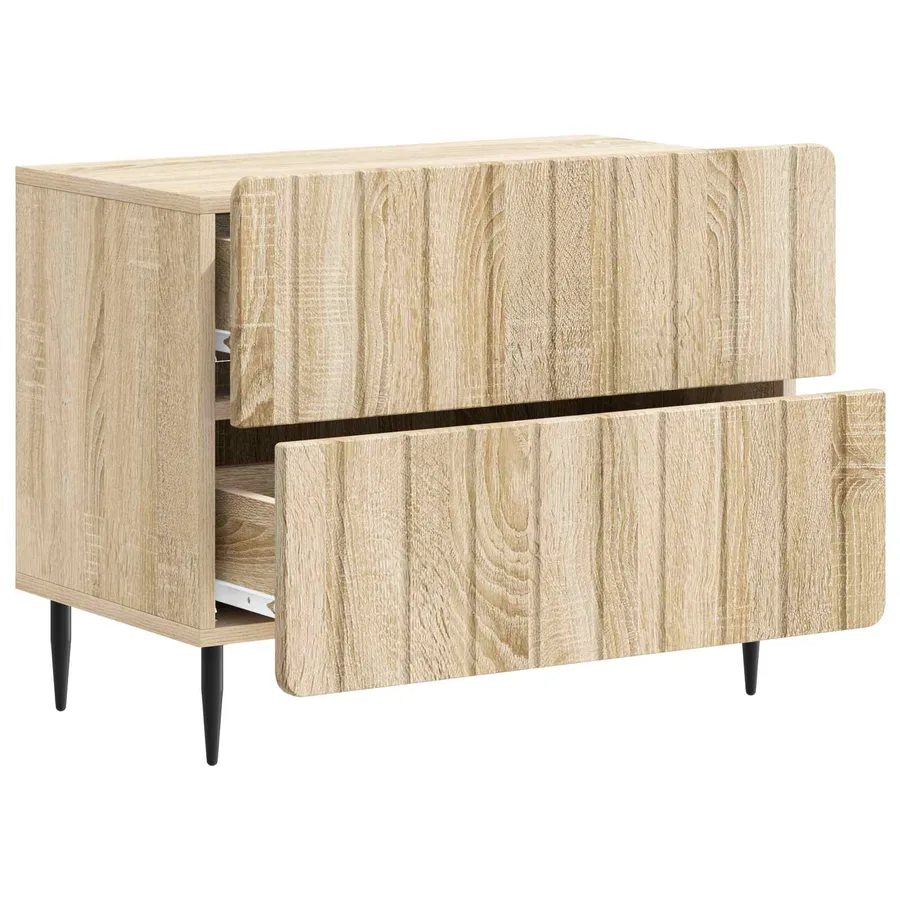 Cabinet de chevet avec tiroir Chêne Sonoma 62 x 34,5 x 49,5 cm - 4