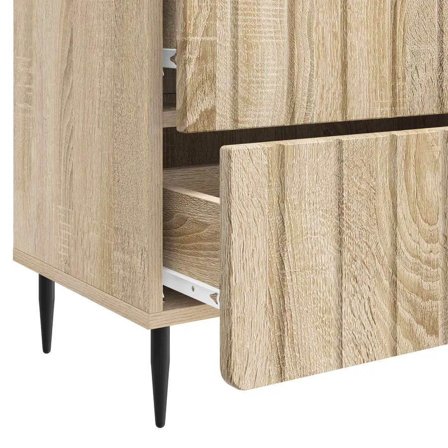 Cabinet de chevet avec tiroir Chêne Sonoma 62 x 34,5 x 49,5 cm - 9