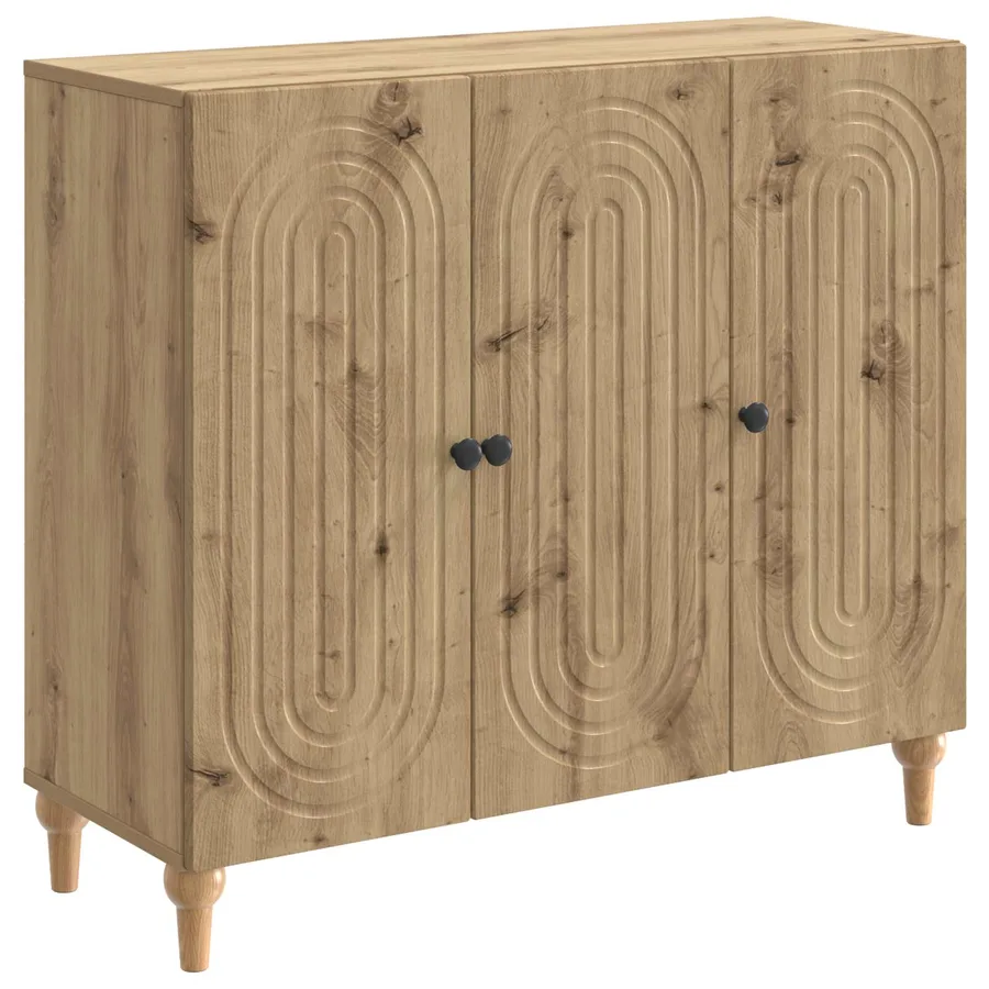 Buffet Chêne artisanal 89 x 34,5 x 80 cm Bois d'ingénierie - 2
