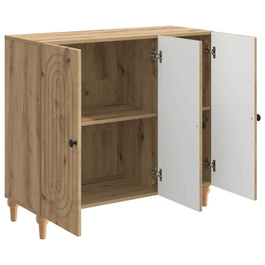 Buffet Chêne artisanal 89 x 34,5 x 80 cm Bois d'ingénierie - 5