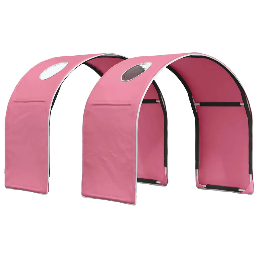 Tunnel de lit 2 pcs Rose 211 x 52,5 x 2 cm Polyester