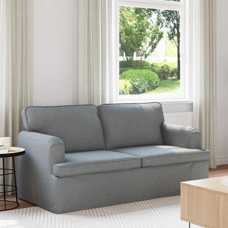 Canapé Gris clair 162 x 80 x 85 cm tissu