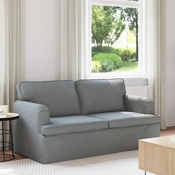 Canapé Gris clair 162 x 80 x 85 cm tissu