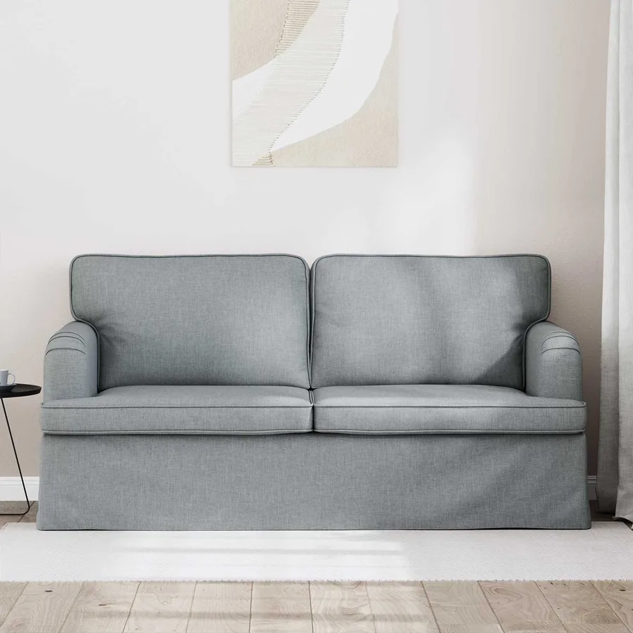 Canapé Gris clair 162 x 80 x 85 cm tissu - 3