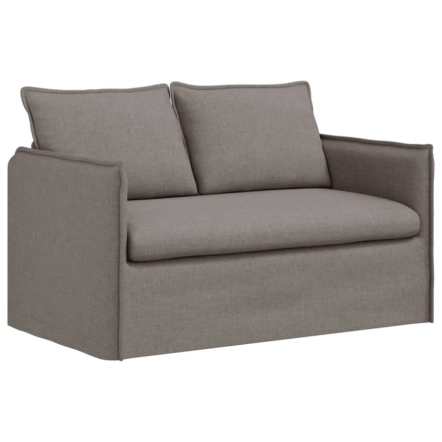 Canapé Taupe 136 x 82 x 85 cm tissu - 2