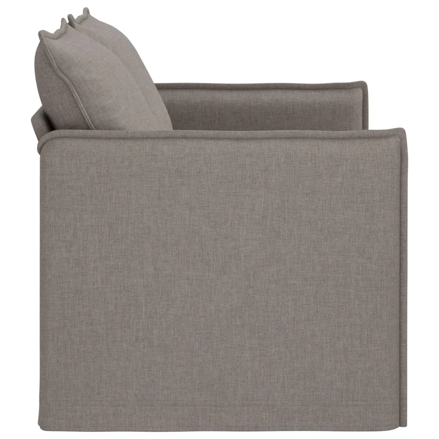 Canapé Taupe 136 x 82 x 85 cm tissu - 5