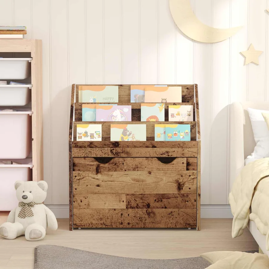 Bibliothèque pour enfants Bois ancien 60 x 29,5 x 69 cm - 4