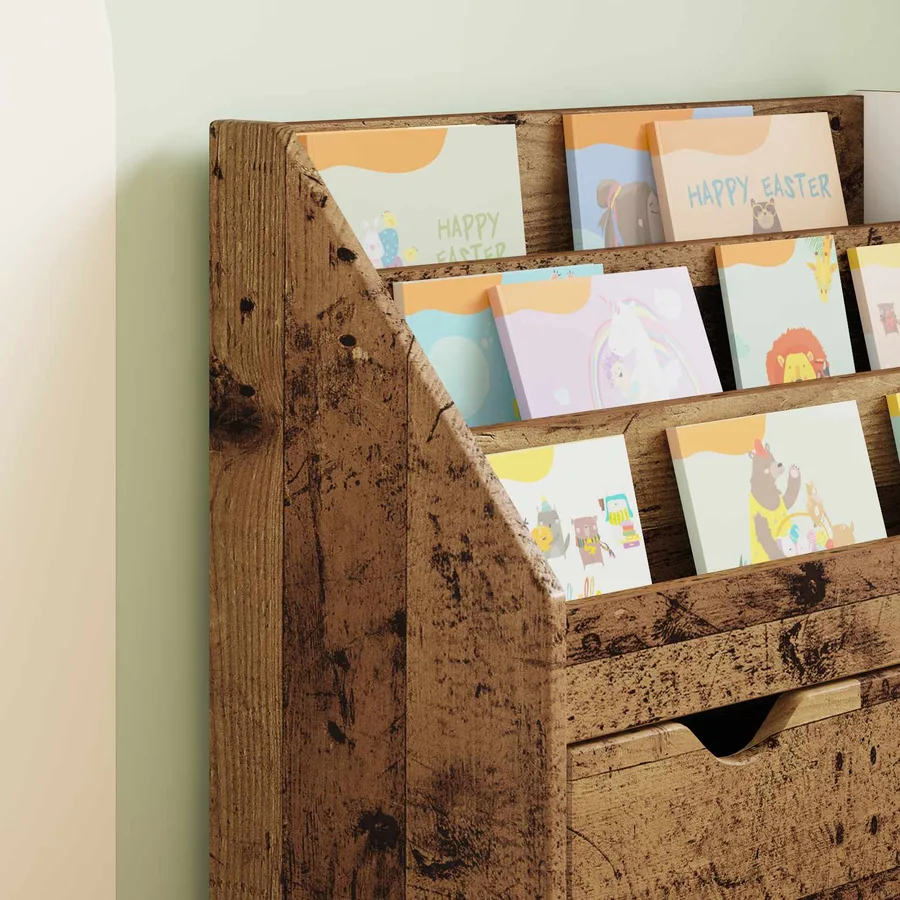 Bibliothèque pour enfants Bois ancien 60 x 29,5 x 69 cm - 5