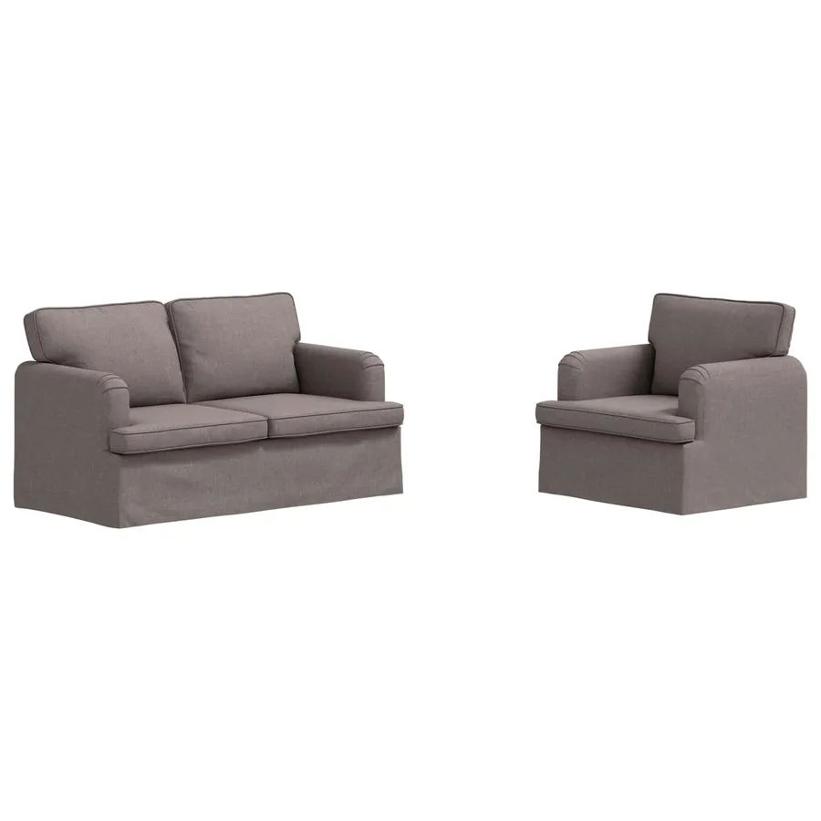 Ensemble de Canapés 2 pcs Taupe 144 x 80 x 85 cm tissu - 2