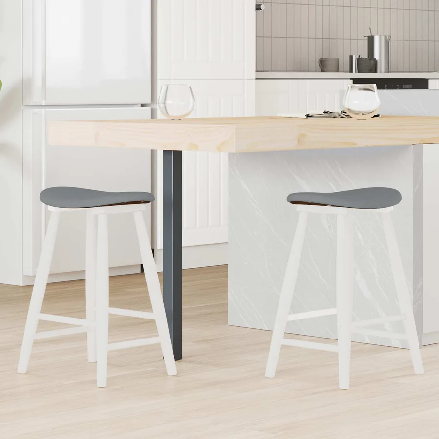 Chaises de salle à manger 2 pcs Blanc 46 x 37 x 63 cm