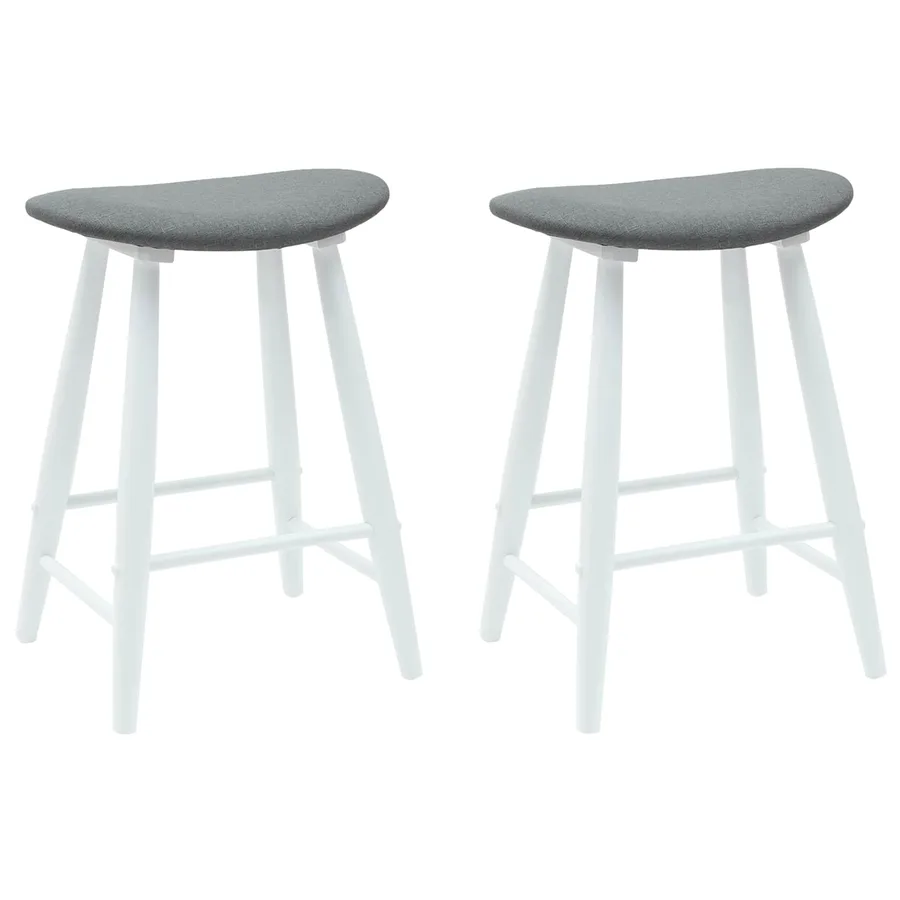 Chaises de salle à manger 2 pcs Blanc 46 x 37 x 63 cm - 2
