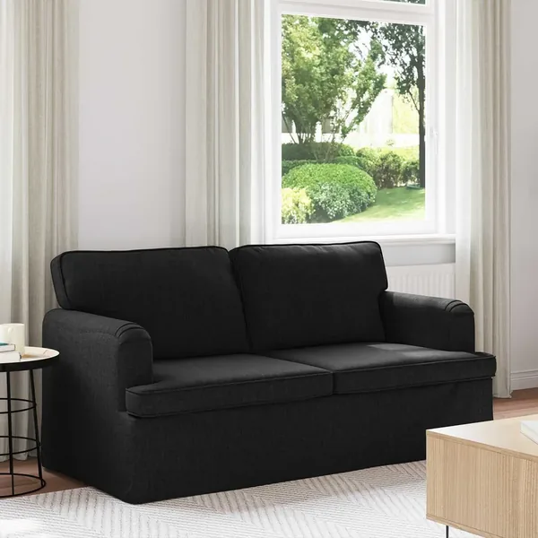 Canapé Noir 162 x 80 x 85 cm tissu