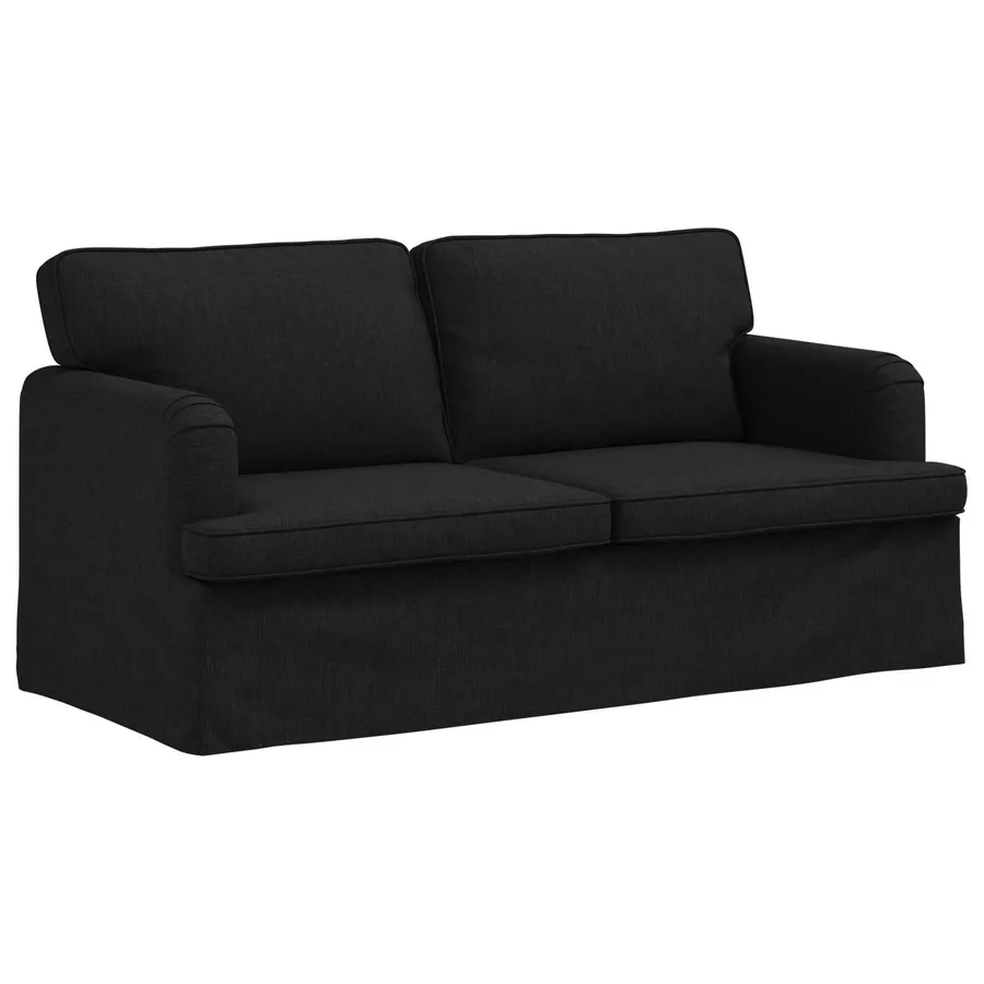 Canapé Noir 162 x 80 x 85 cm tissu - 2