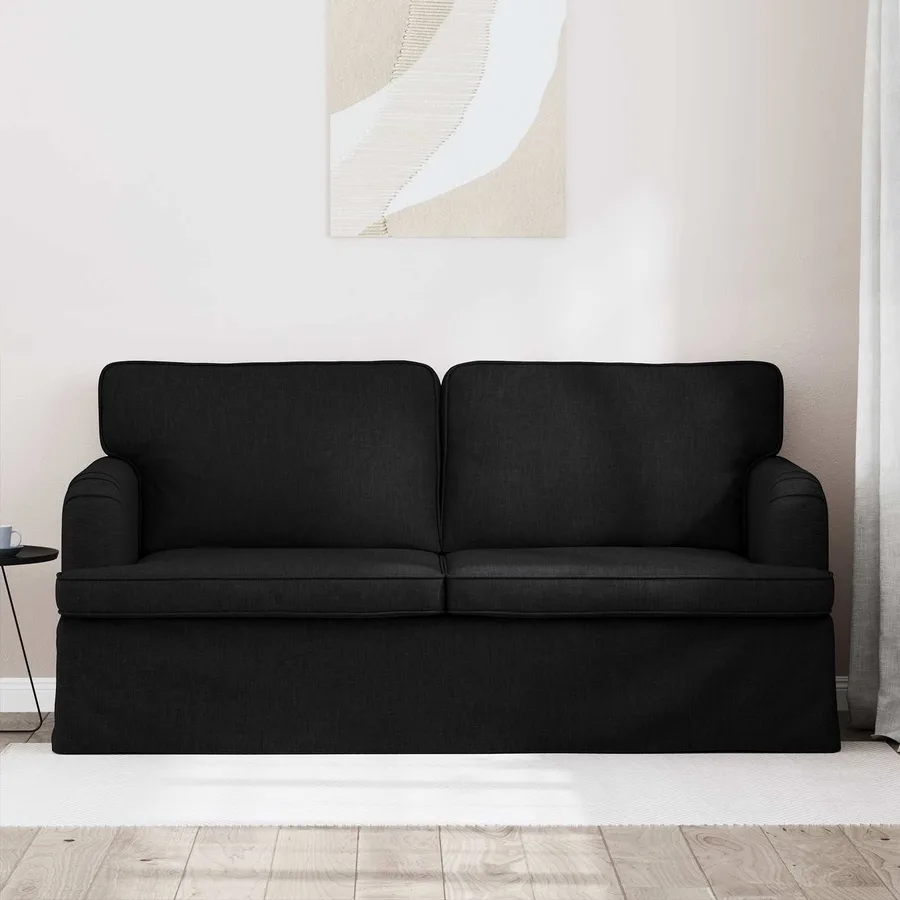 Canapé Noir 162 x 80 x 85 cm tissu - 3