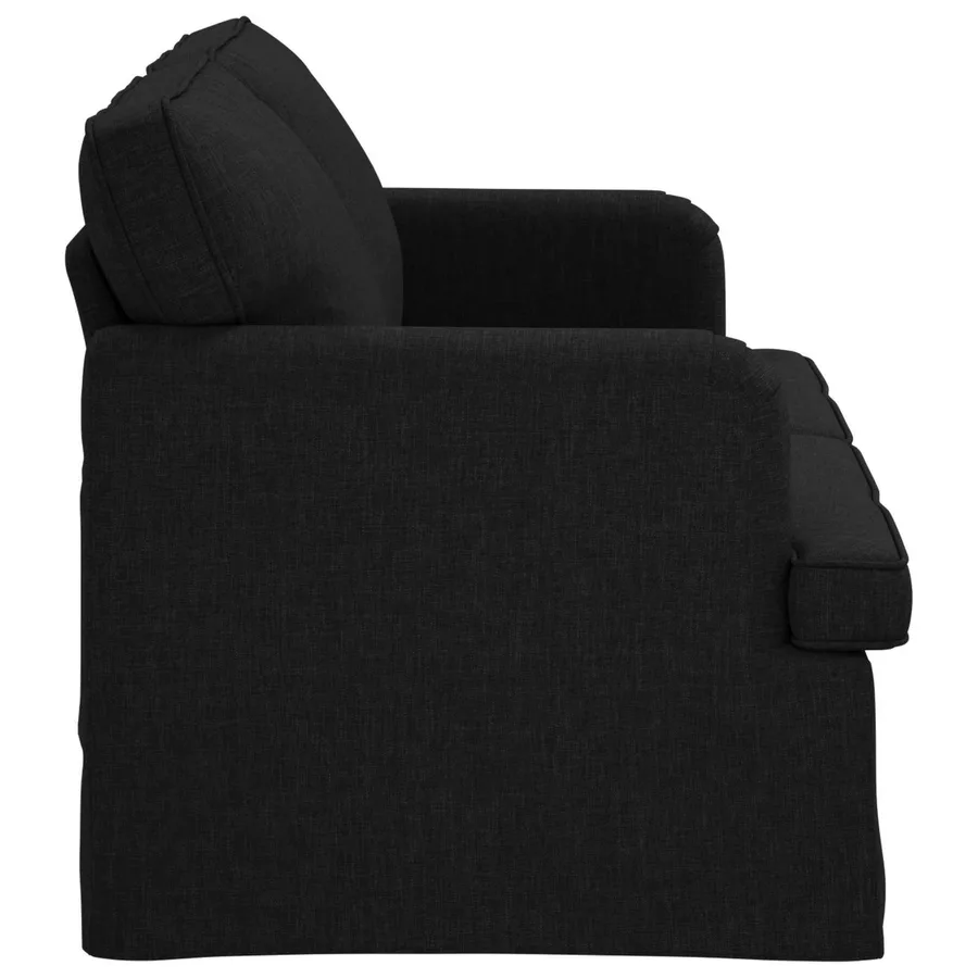 Canapé Noir 162 x 80 x 85 cm tissu - 5